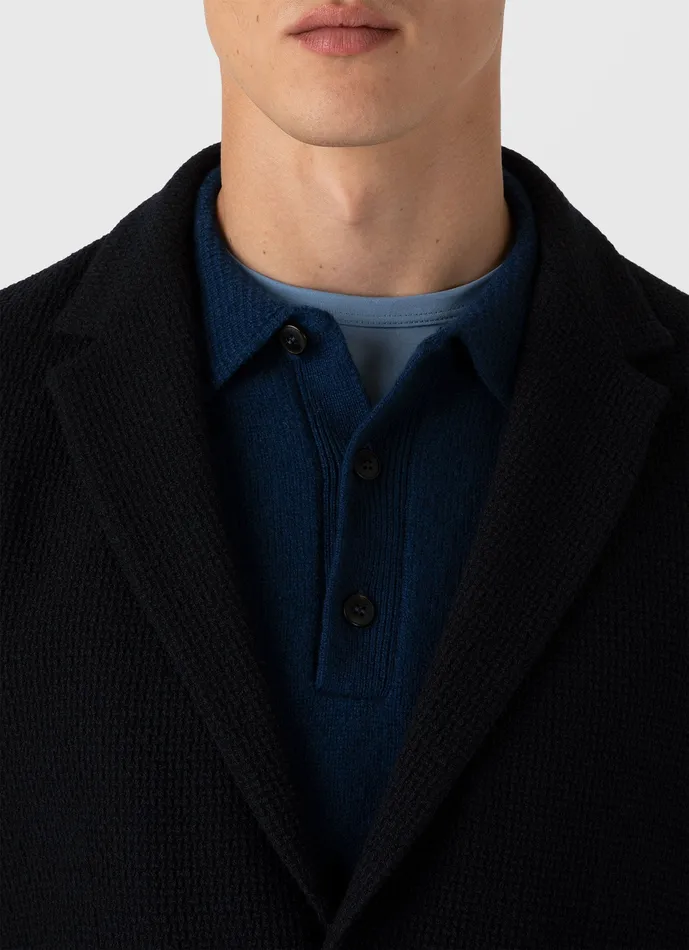 Heavy Wool Jersey Blazer Navy Men Jackets and Coats ussunspel Heavy Wool Jersey Blazer Navy Men Jackets and Coats ussunspel