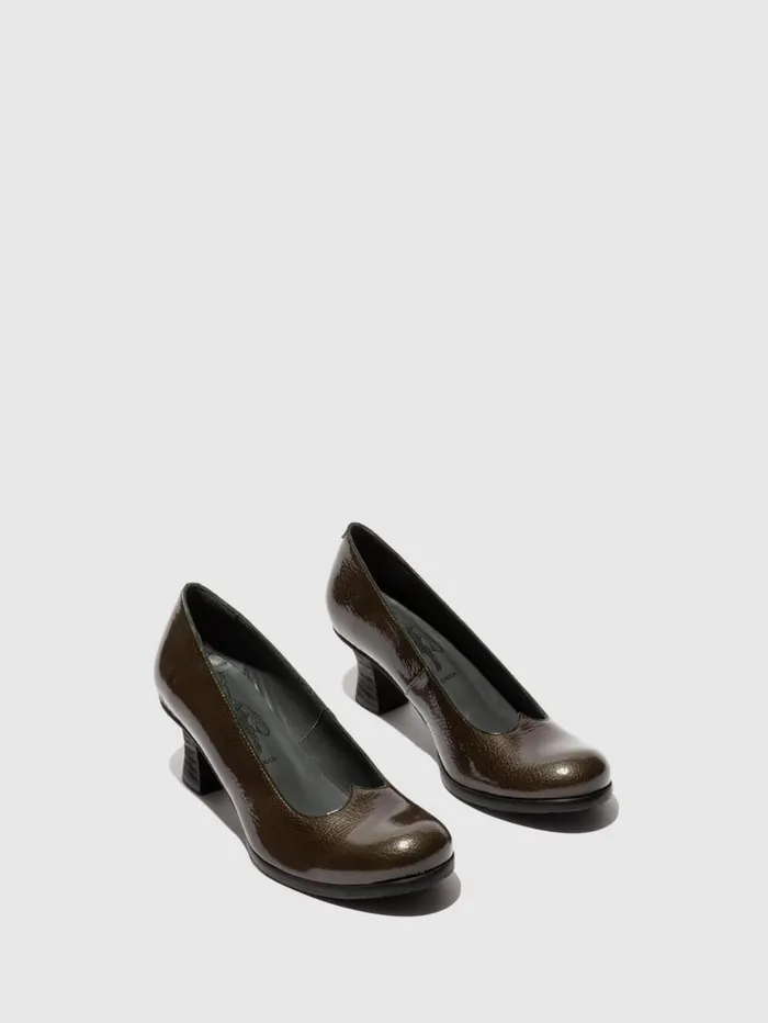 Heel Shoes BAZE086FLY GREEN Women Fly London Shoes