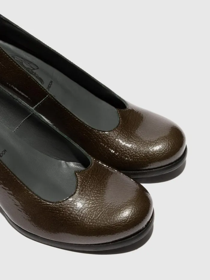 Heel Shoes BAZE086FLY GREEN Women Fly London Shoes