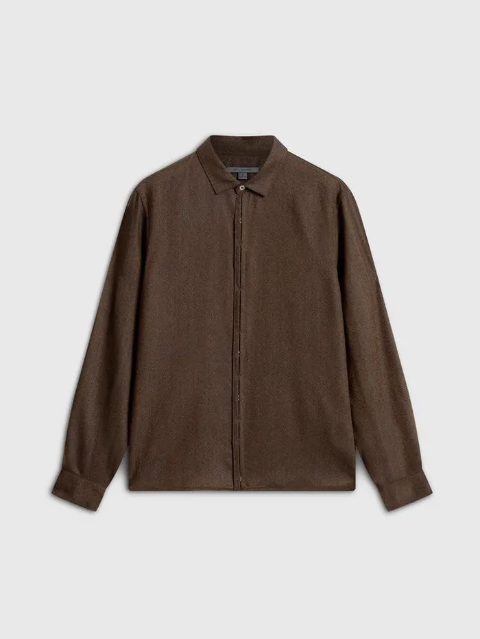 HICKORY SHIRT Lt Chocolate Men John Varvatos Shirts
