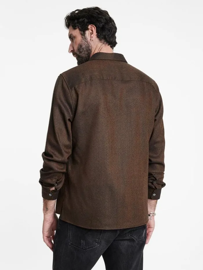 HICKORY SHIRT Lt Chocolate Men John Varvatos Shirts