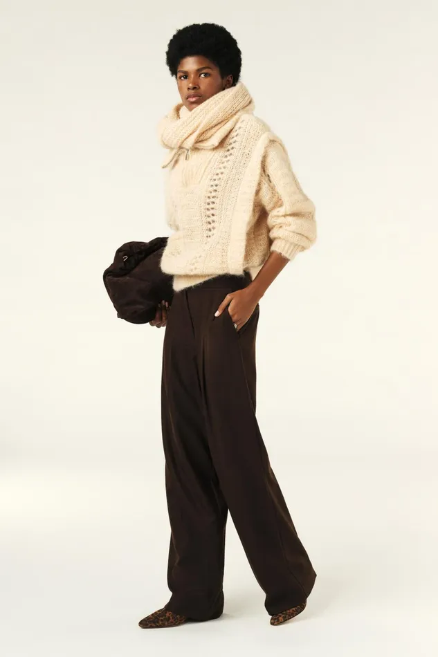 HighRise Pants Bedwin Beige Women Baandsh Pants and Jeans