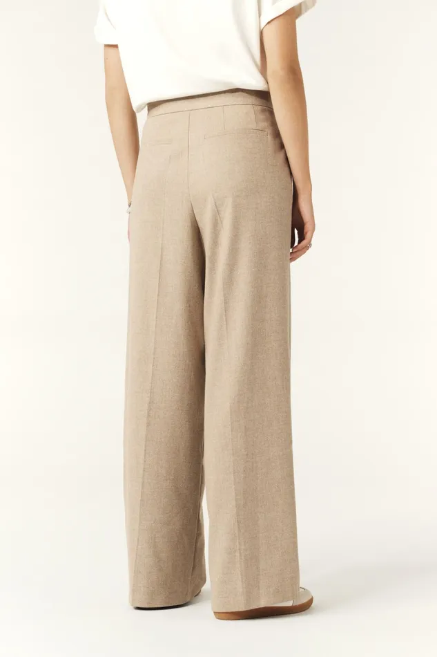 HighRise Pants Bedwin Beige Women Baandsh Pants and Jeans