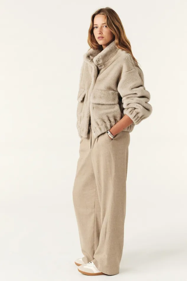 HighRise Pants Bedwin Beige Women Baandsh Pants and Jeans