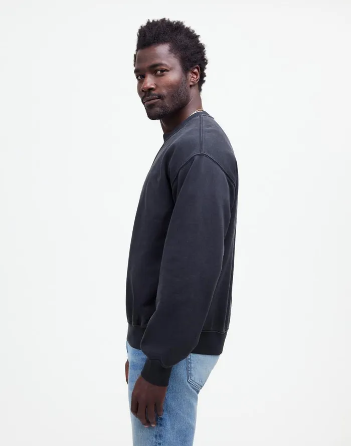 Hoodies and Sweatshirts Men Madewell The McCarren Midweight Crewneck Sweatshirt True Black