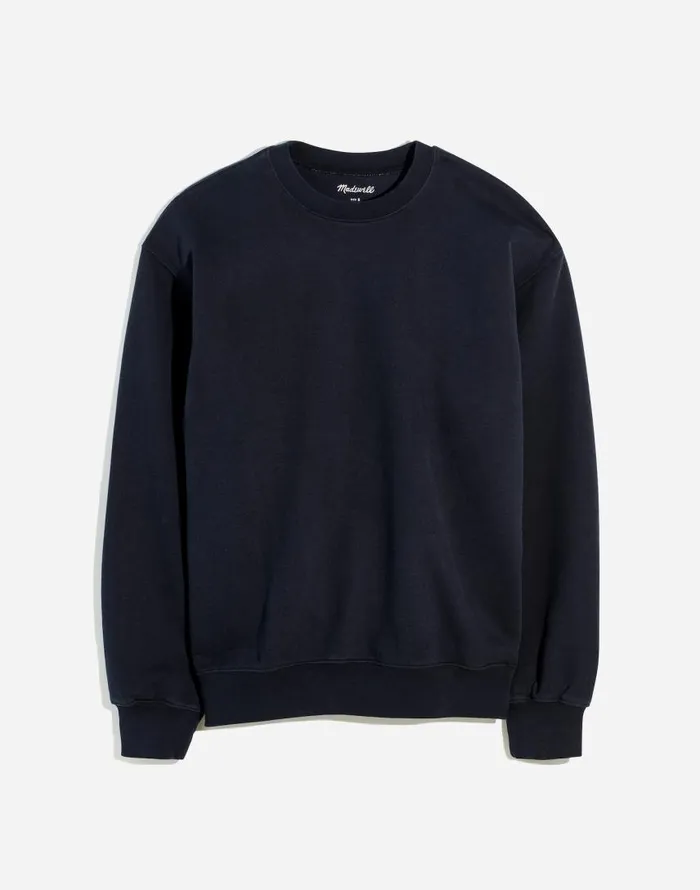 Hoodies and Sweatshirts Men Madewell The McCarren Midweight Crewneck Sweatshirt True Black