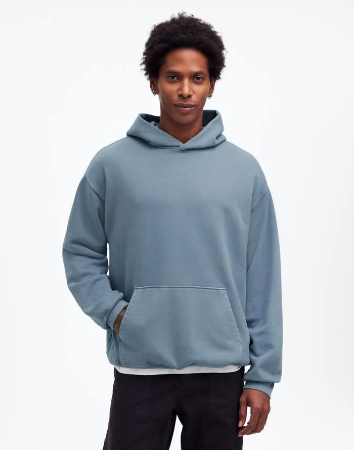 Hoodies and Sweatshirts Men Madewell The McCarren Midweight Hoodie Sweatshirt Teapot Blue Hoodies and Sweatshirts Men Madewell The McCarren Midweight Hoodie Sweatshirt Teapot Blue