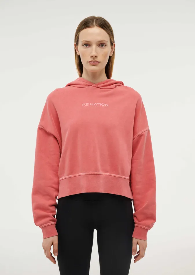 Hoodies Women TRANSITION HOODIE IN WASHED POPPY RED PE Nation