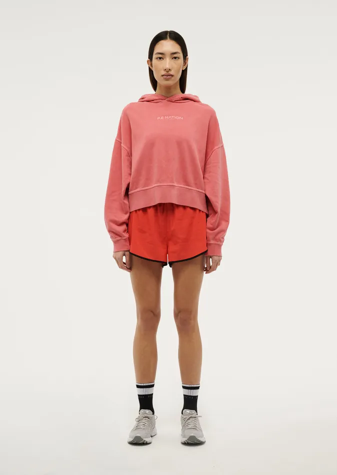 Hoodies Women TRANSITION HOODIE IN WASHED POPPY RED PE Nation