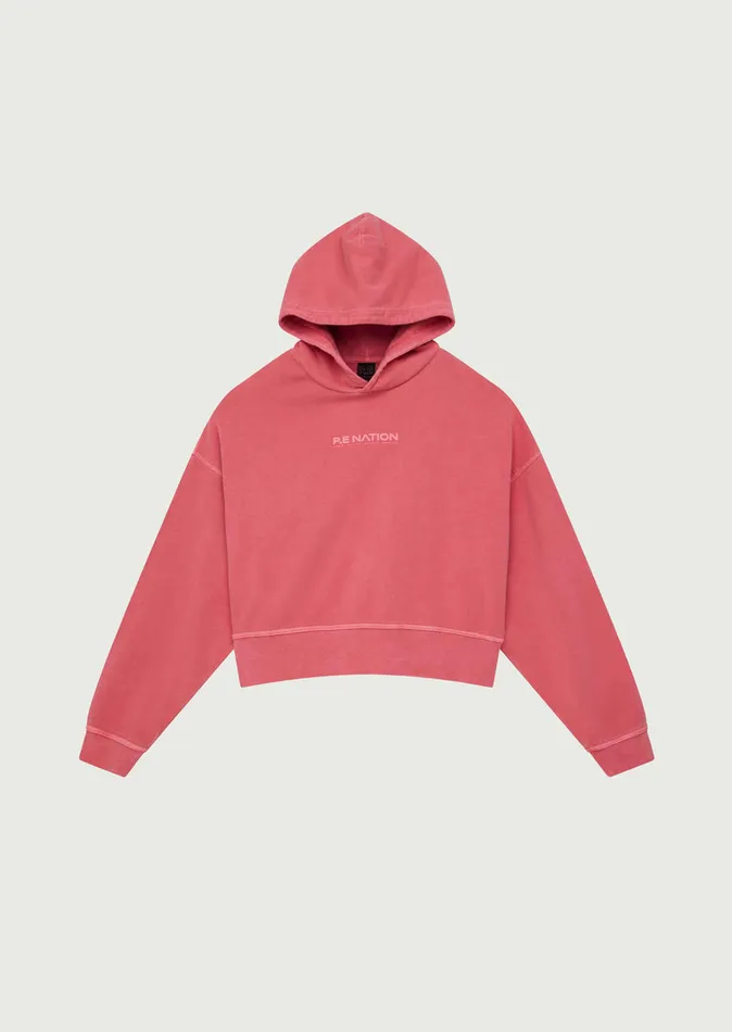 Hoodies Women TRANSITION HOODIE IN WASHED POPPY RED PE Nation