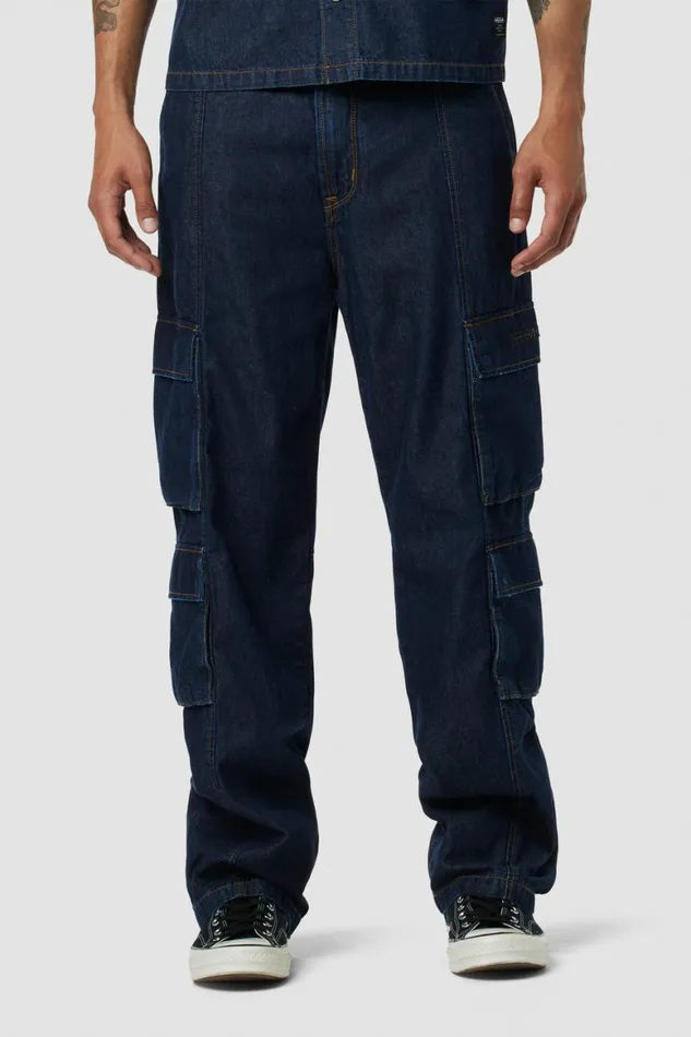 Hudson Jeans Cargo Wide Leg Cargo Dark Chambray 8211 Men