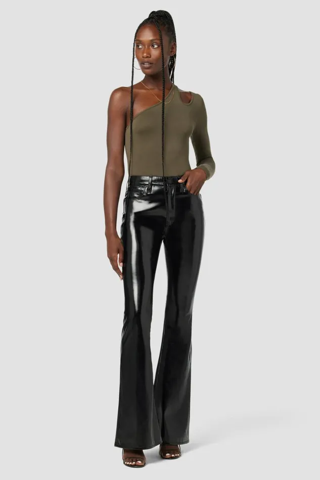 Hudson Jeans Flare Holly HighRise Flare Jean Black Patent 8211 Women Hudson Jeans Flare Holly HighRise Flare Jean Black Patent 8211 Women