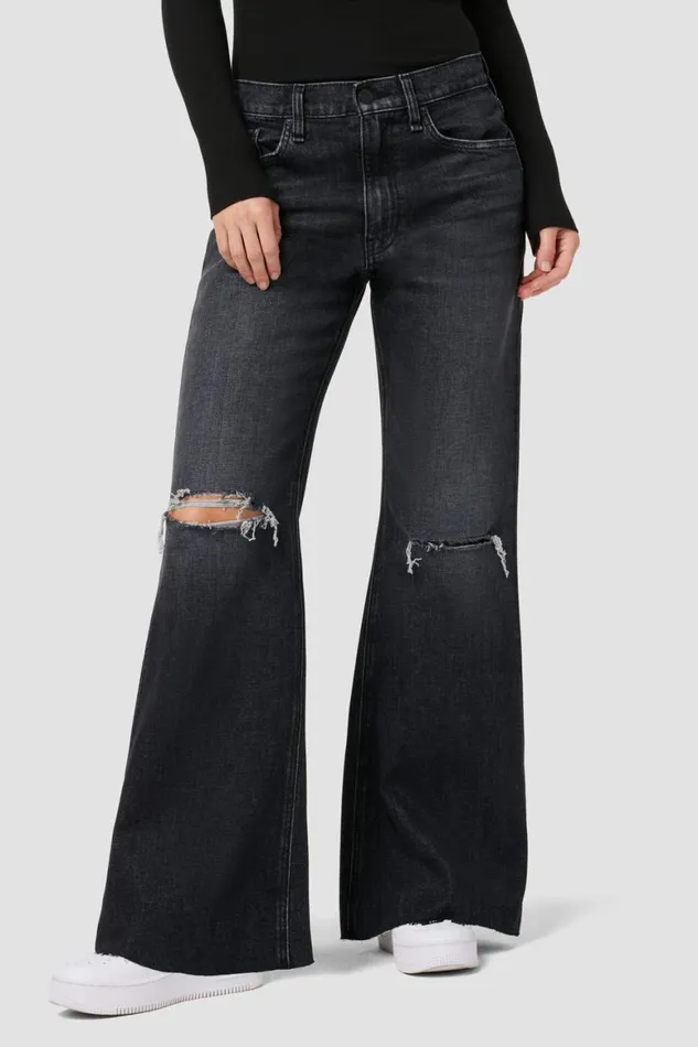 Hudson Jeans Flare Jodie HighRise Flare Jean Faded Noir 8211 Women
