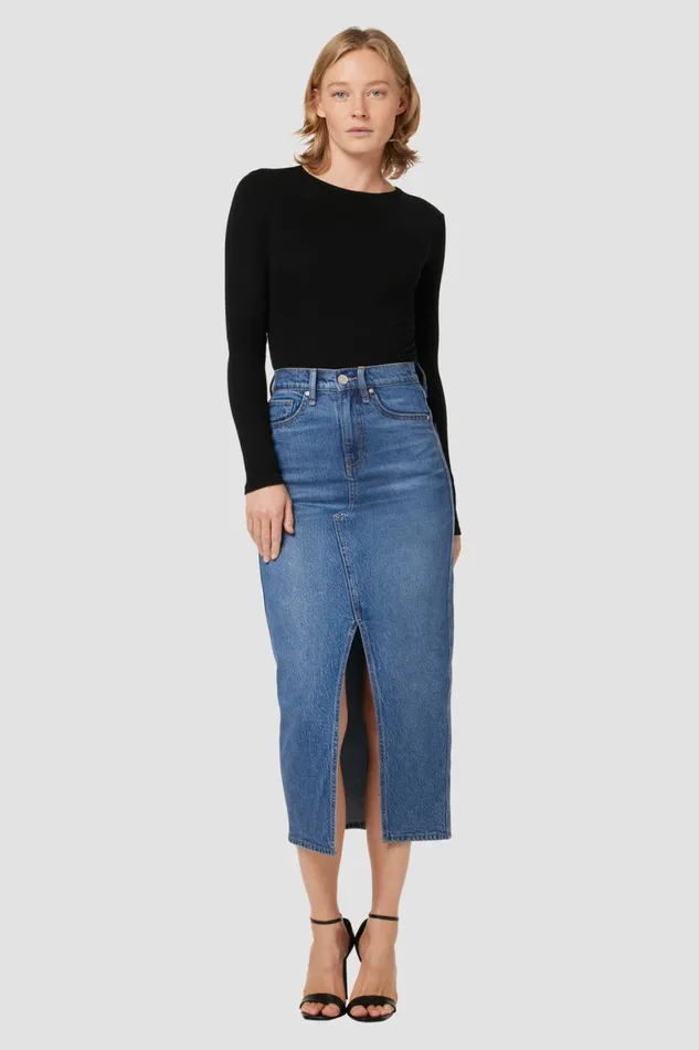 Hudson Jeans Skirts Reconstructed Skirt Coated Indigo 8211 Women Hudson Jeans Skirts Reconstructed Skirt Coated Indigo 8211 Women