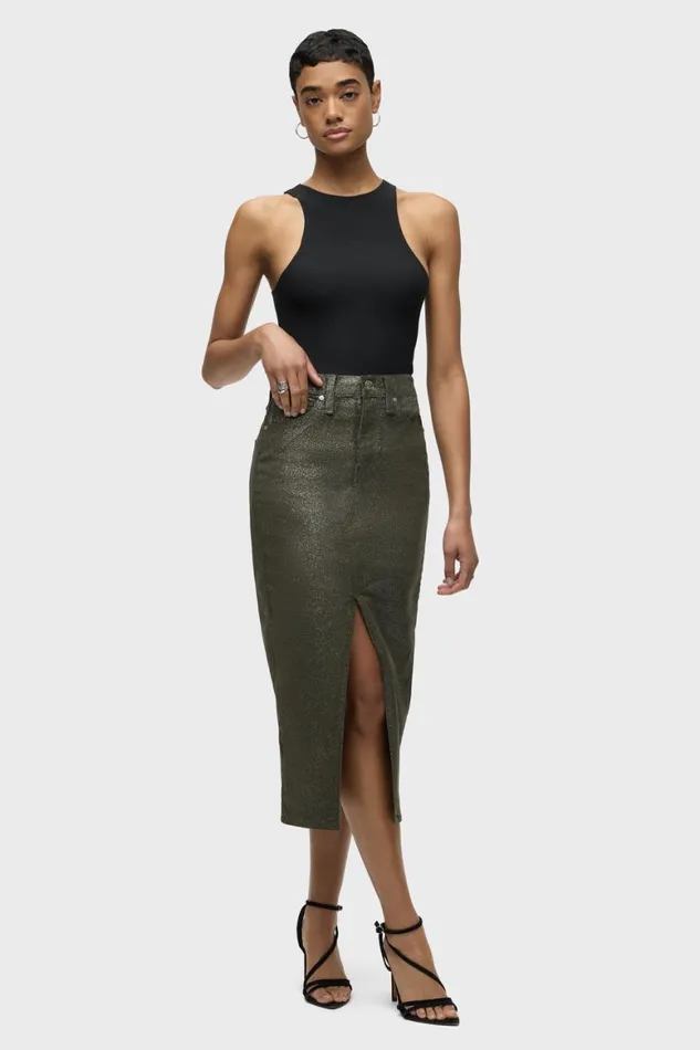 Hudson Jeans Skirts Reconstructed Skirt Cypress Glitter 8211 Women Hudson Jeans Skirts Reconstructed Skirt Cypress Glitter 8211 Women