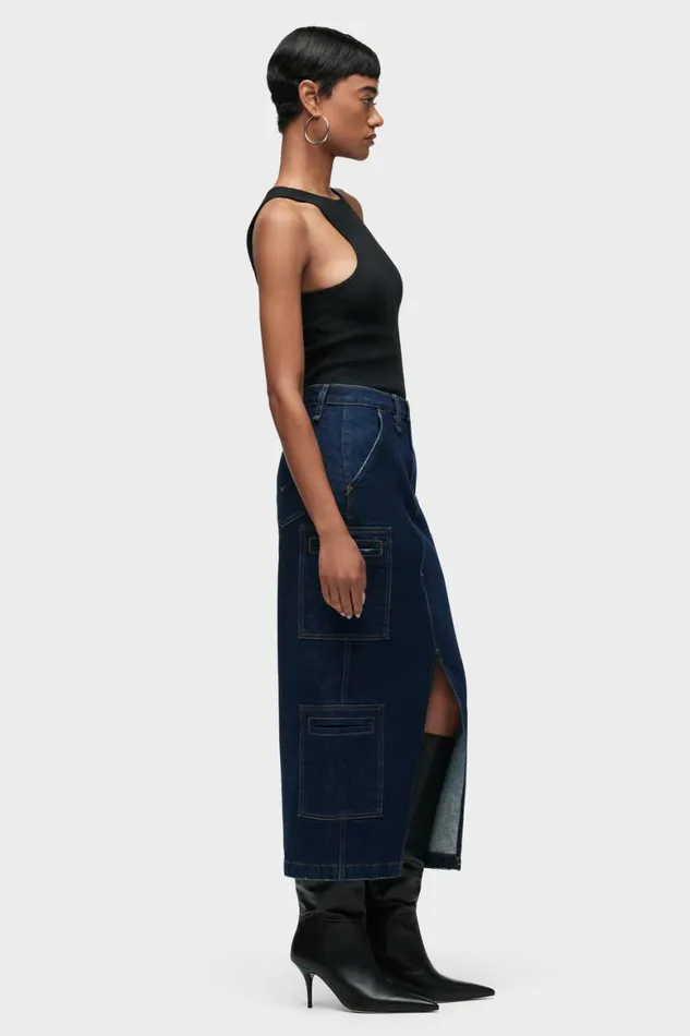 Hudson Jeans Skirts Reconstructed Skirt W Cargo Welt Pockets Denim Rinse 8211 Women Hudson Jeans Skirts Reconstructed Skirt W Cargo Welt Pockets Denim Rinse 8211 Women