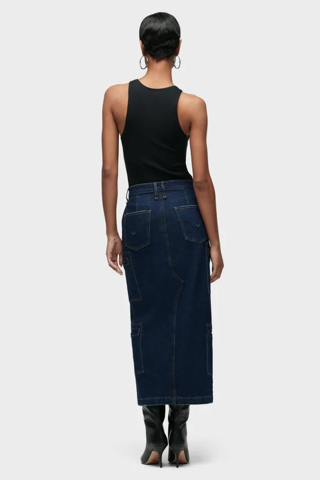 Hudson Jeans Skirts Reconstructed Skirt W Cargo Welt Pockets Denim Rinse 8211 Women Hudson Jeans Skirts Reconstructed Skirt W Cargo Welt Pockets Denim Rinse 8211 Women