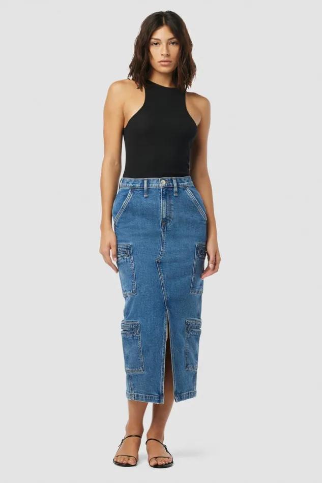 Hudson Jeans Skirts Reconstructed Skirt W Cargo Welt Pockets Golden Hour 8211 Women Hudson Jeans Skirts Reconstructed Skirt W Cargo Welt Pockets Golden Hour 8211 Women