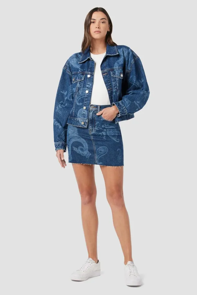 Hudson Jeans Skirts Viper Mini Skirt Indigo Paisley 8211 Women Hudson Jeans Skirts Viper Mini Skirt Indigo Paisley 8211 Women
