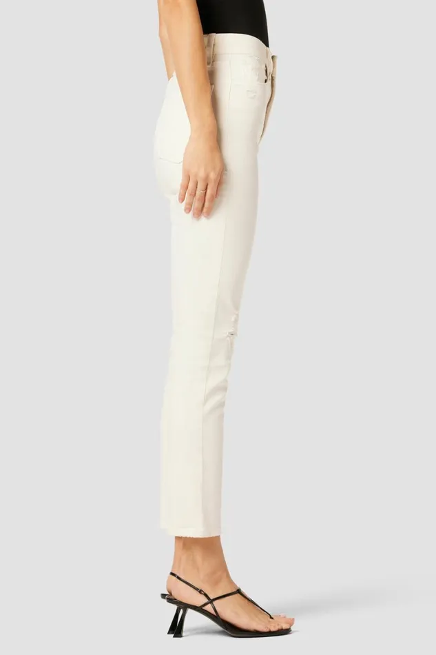 Hudson Jeans Straight Harlow Ultra HighRise Cigarette Ankle Jean Destructed Ecru 8211 Women Hudson Jeans Straight Harlow Ultra HighRise Cigarette Ankle Jean Destructed Ecru 8211 Women