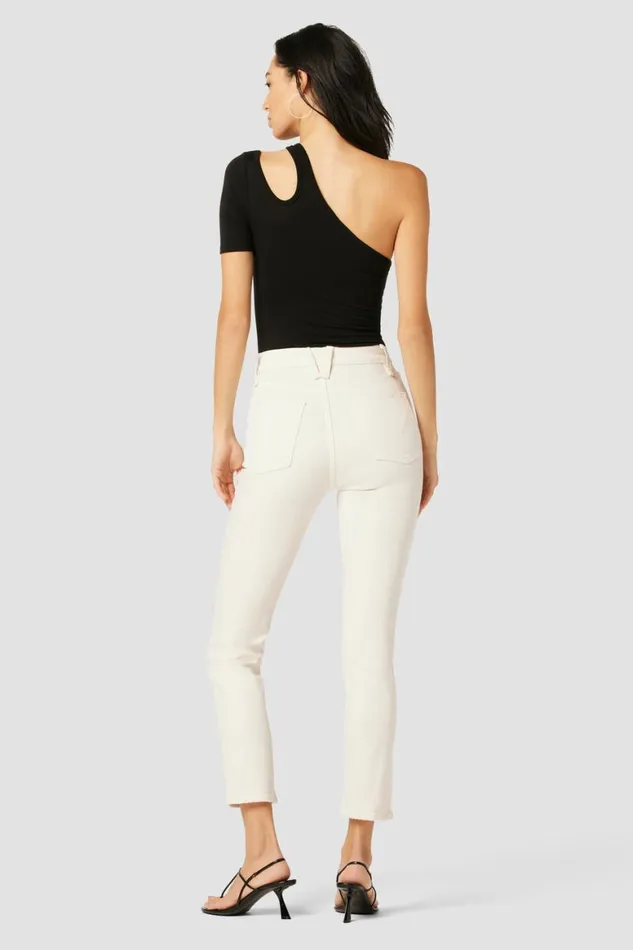 Hudson Jeans Straight Harlow Ultra HighRise Cigarette Ankle Jean Destructed Ecru 8211 Women Hudson Jeans Straight Harlow Ultra HighRise Cigarette Ankle Jean Destructed Ecru 8211 Women