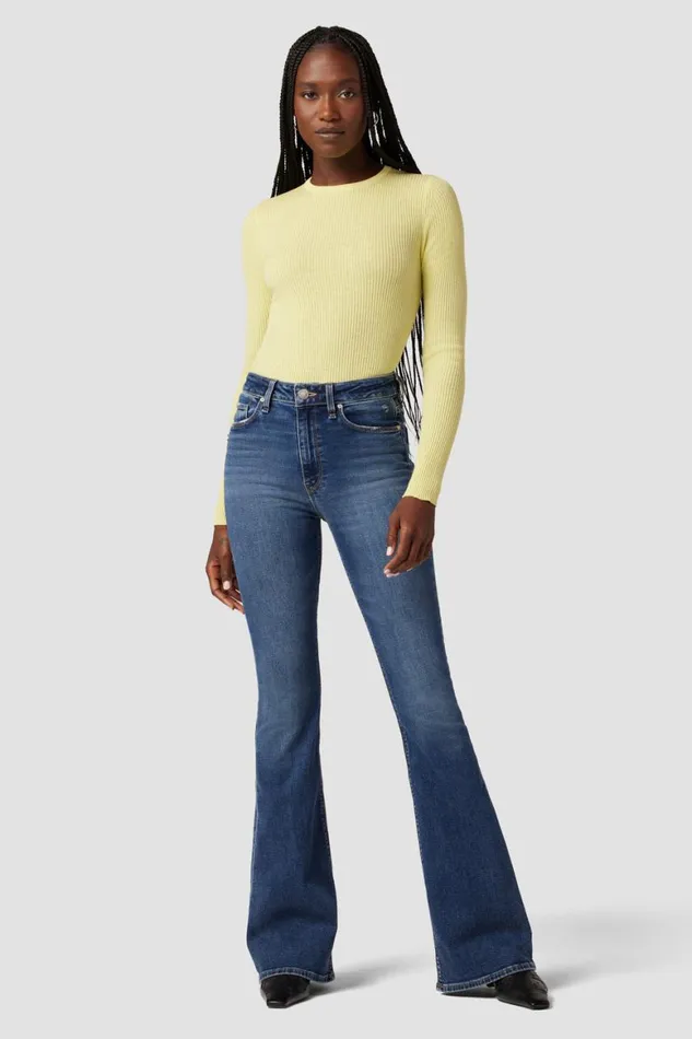 Hudson Jeans Tops and Sweaters Back Keyhole Sweater Lemon Grass 8211 Women Hudson Jeans Tops and Sweaters Back Keyhole Sweater Lemon Grass 8211 Women