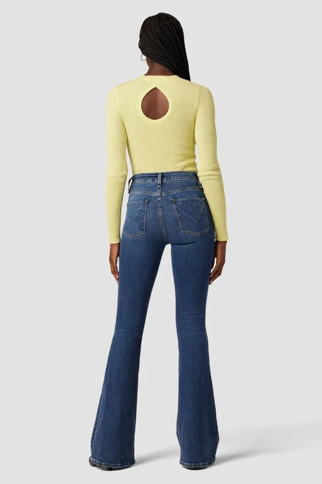Hudson Jeans Tops and Sweaters Back Keyhole Sweater Lemon Grass 8211 Women Hudson Jeans Tops and Sweaters Back Keyhole Sweater Lemon Grass 8211 Women