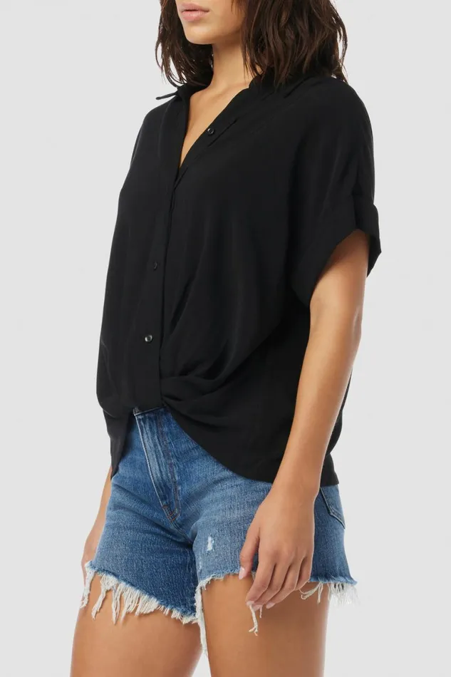 Hudson Jeans Tops and Sweaters Knotted Button Down Shirt Black 8211 Women Hudson Jeans Tops and Sweaters Knotted Button Down Shirt Black 8211 Women