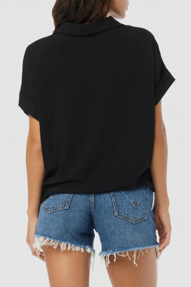 Hudson Jeans Tops and Sweaters Knotted Button Down Shirt Black 8211 Women Hudson Jeans Tops and Sweaters Knotted Button Down Shirt Black 8211 Women