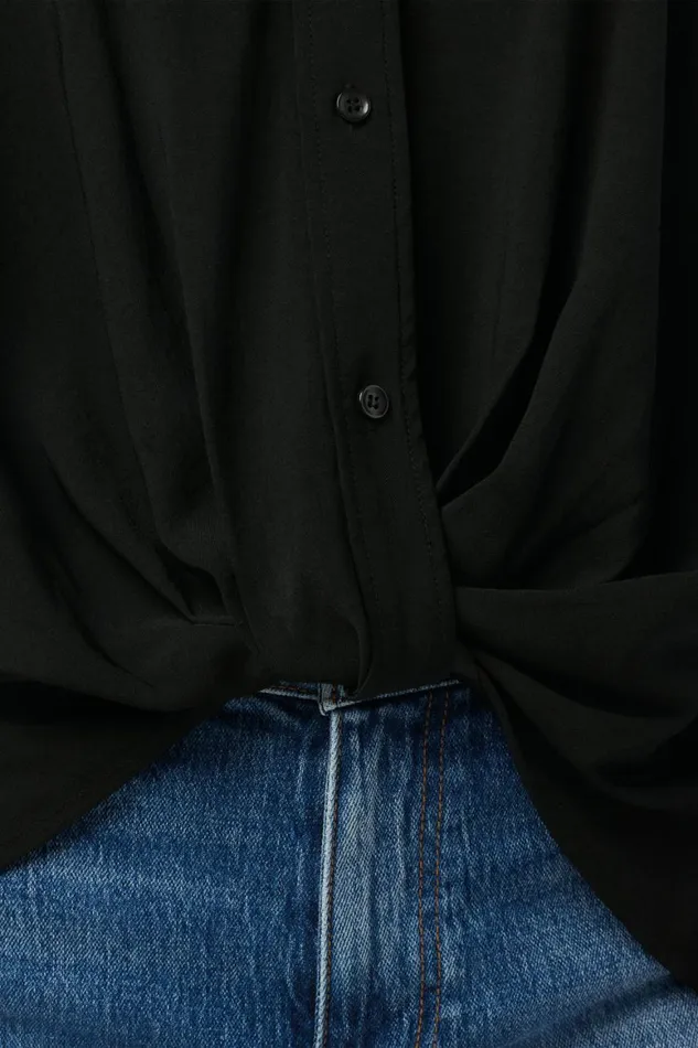 Hudson Jeans Tops and Sweaters Knotted Button Down Shirt Black 8211 Women Hudson Jeans Tops and Sweaters Knotted Button Down Shirt Black 8211 Women