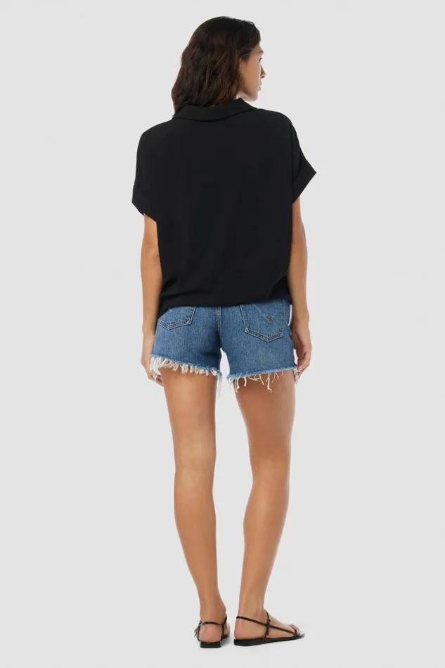 Hudson Jeans Tops and Sweaters Knotted Button Down Shirt Black 8211 Women Hudson Jeans Tops and Sweaters Knotted Button Down Shirt Black 8211 Women