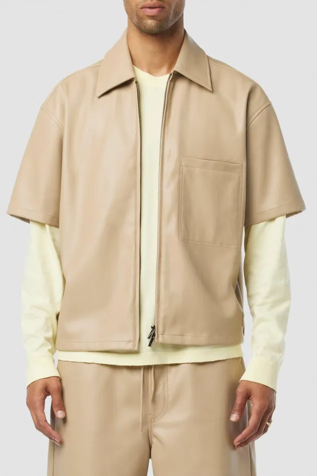 Hudson Jeans Tops and Sweaters Short Sleeve Zip Shirt Sandy 8211 Men