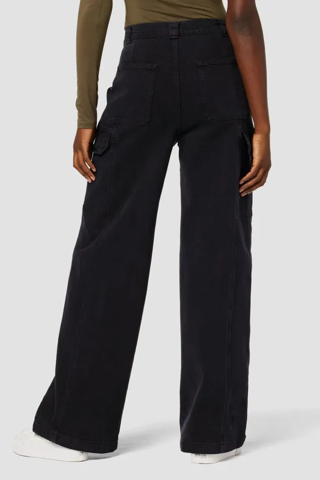 Hudson Jeans Wide Leg HighRise Wide Leg Cargo Black 8211 Women