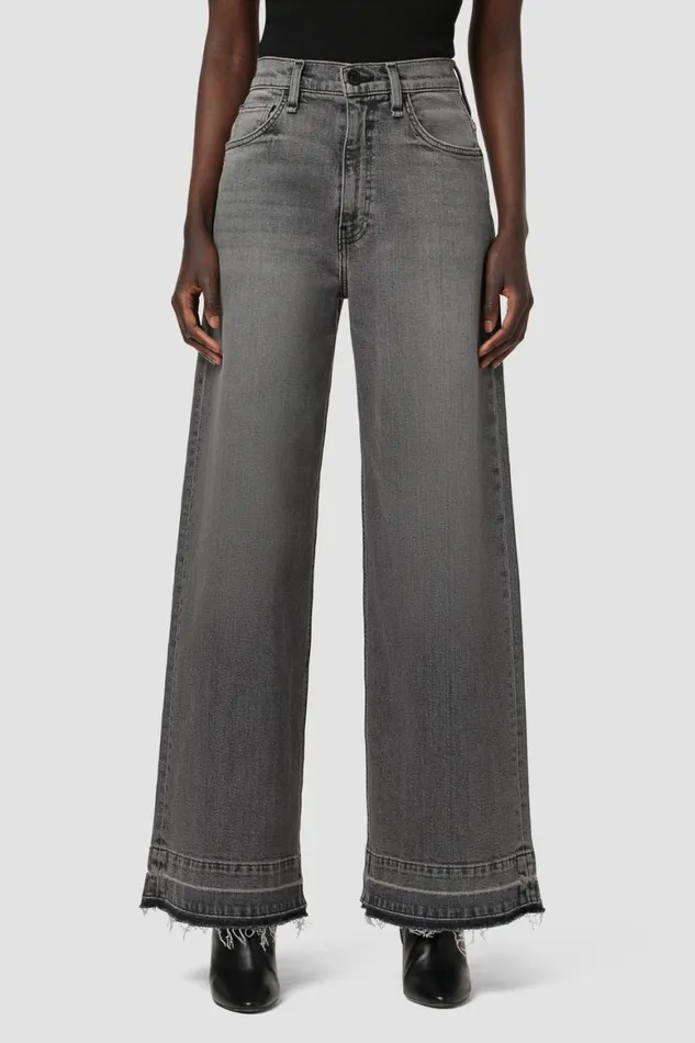 Hudson Jeans Wide Leg James HighRise Wide Leg Jean Black Smoke 8211 Women