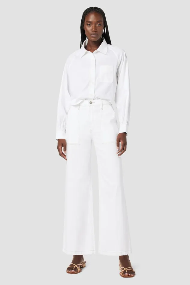 Hudson Jeans Wide Leg Jodie HighRise Wide Leg Crop Jean White 8211 Women Hudson Jeans Wide Leg Jodie HighRise Wide Leg Crop Jean White 8211 Women