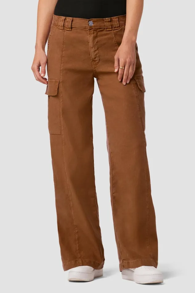 Hudson Jeans Wide Leg MidRise Utility Wide Leg Cargo Caramel Cafe 8211 Women