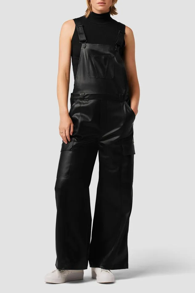 Hudson Jeans Wide Leg Utility Wide Leg Overall Black 8211 Women