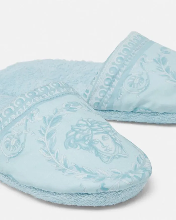 I Baroque Slippers Light Blue Home and Lifestyle Versace Slippers