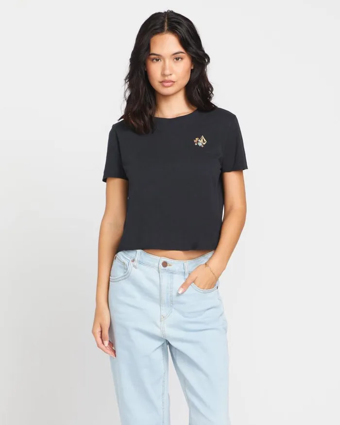 I Got You Baby Tee 8211 Black Womens Volcom Hiking