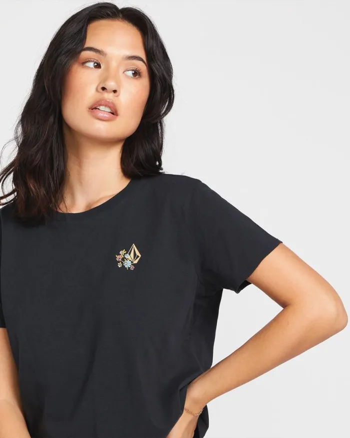 I Got You Baby Tee 8211 Black Womens Volcom Hiking