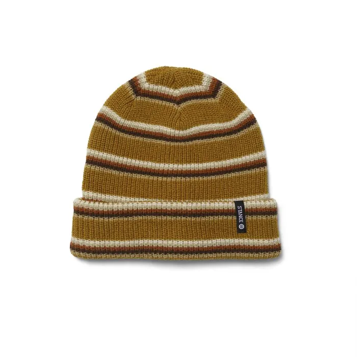 Icon 2 Stripe Beanie Golden MenWomenKids Stance Hats and Beanies