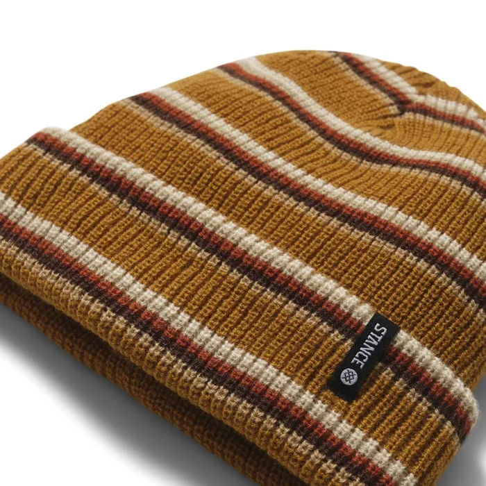Icon 2 Stripe Beanie Golden MenWomenKids Stance Hats and Beanies