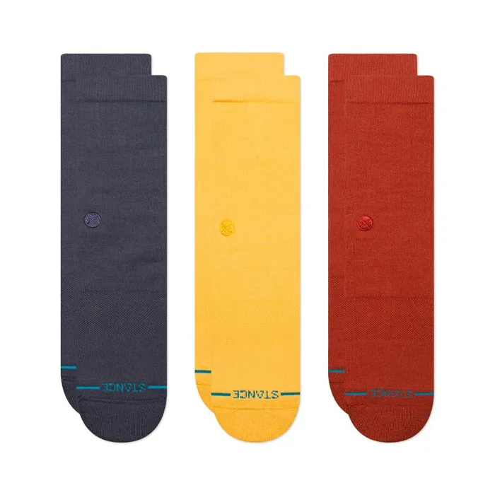Icon Crew Socks 3 Pack Navy MenWomen Stance Crew