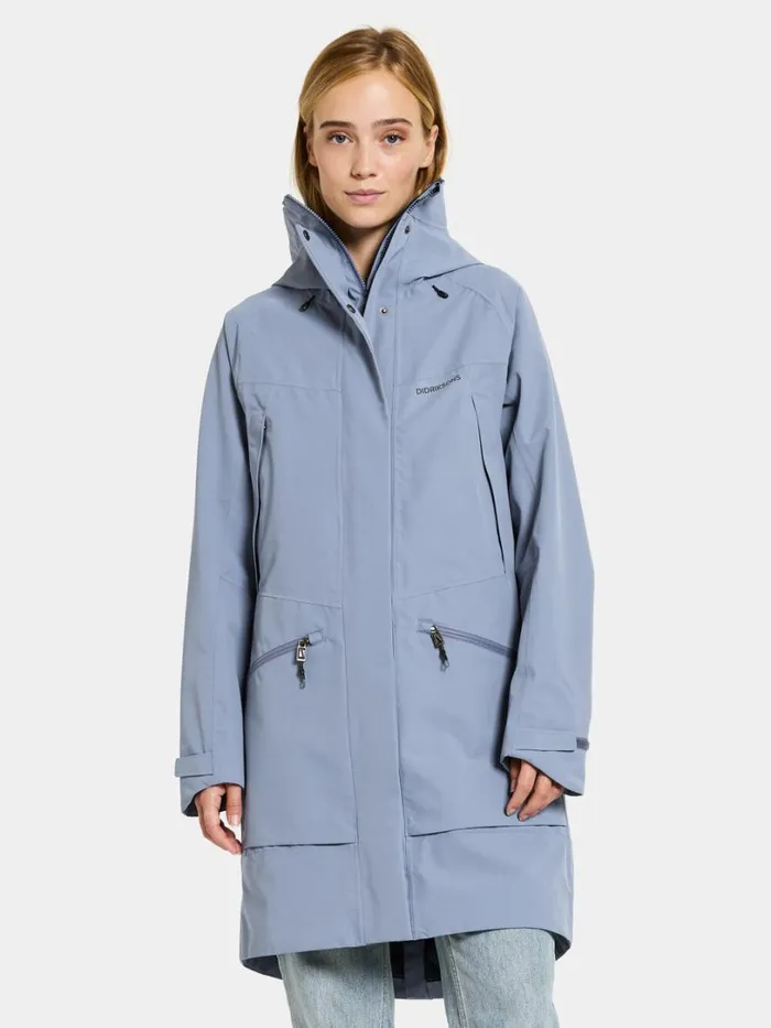 Ilma Parka Glacial Blue Women Didriksons Spring Jackets