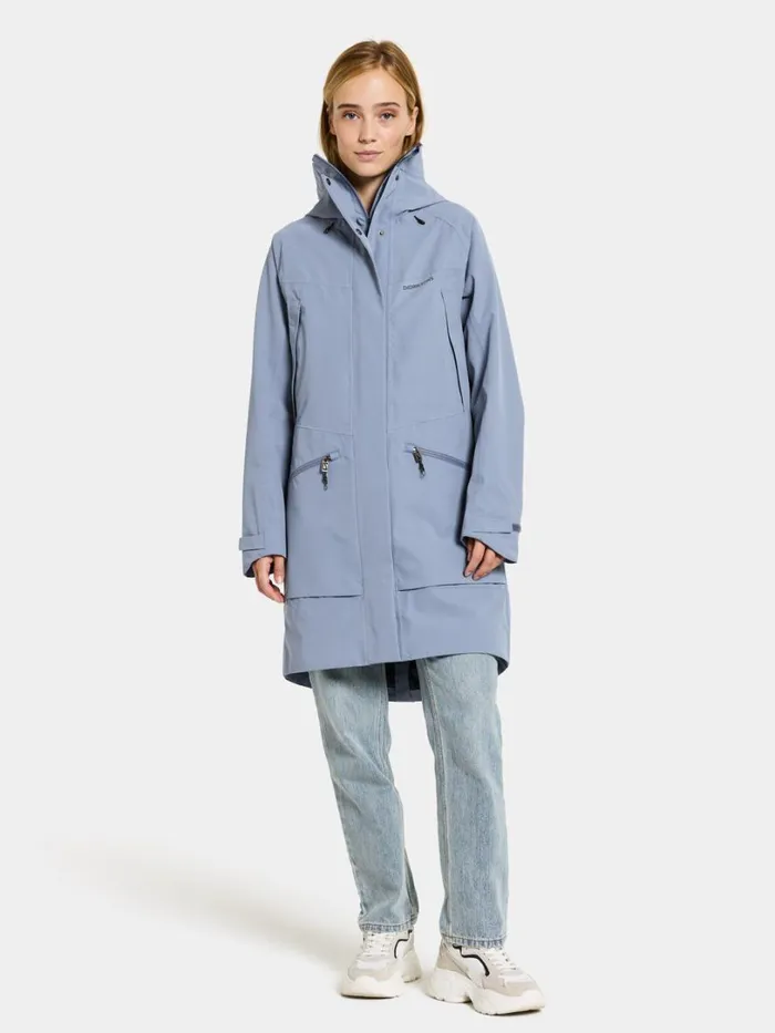 Ilma Parka Glacial Blue Women Didriksons Spring Jackets