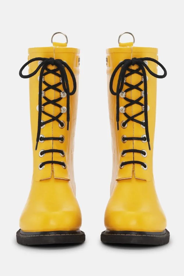 Ilse Jacobsen 34 Rubber Boots 8211 Cyber Yellow Women Rainboots Medium