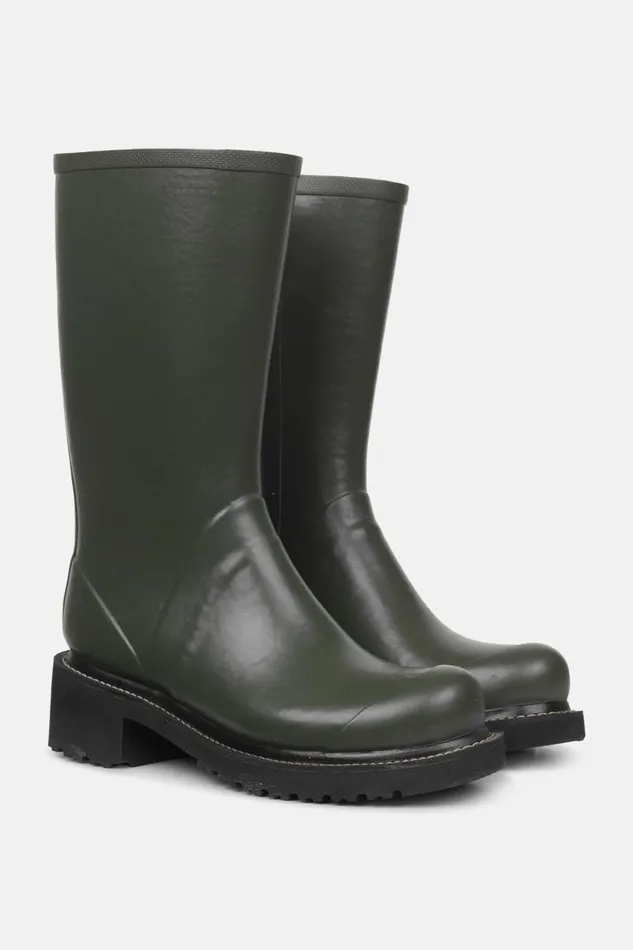 Ilse Jacobsen 34 Rubber Boots With Zip 8211 Army Women Rainboots Medium