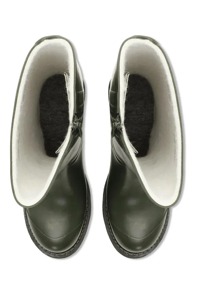 Ilse Jacobsen 34 Rubber Boots With Zip 8211 Army Women Rainboots Medium