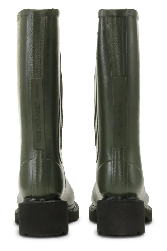Ilse Jacobsen 34 Rubber Boots With Zip 8211 Army Women Rainboots Medium