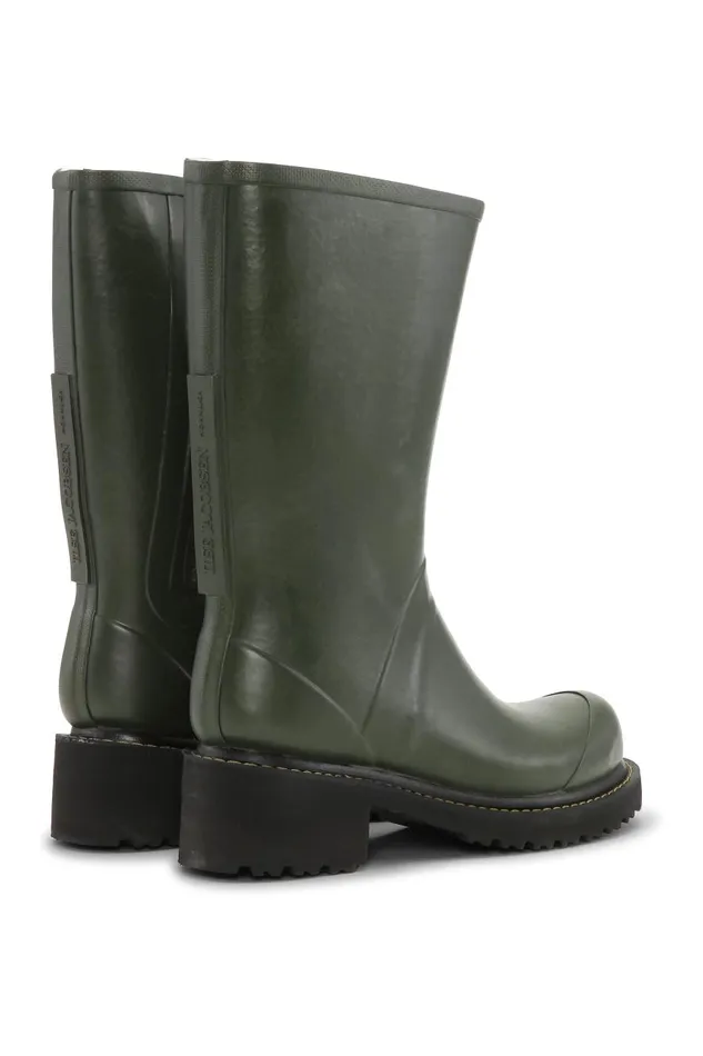 Ilse Jacobsen 34 Rubber Boots With Zip 8211 Army Women Rainboots Medium